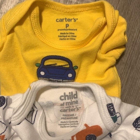 Lot of 4 CHILD OF MINE/CARTERS one‎ piece body suit- size PREEMIE - Picture 7 of 9